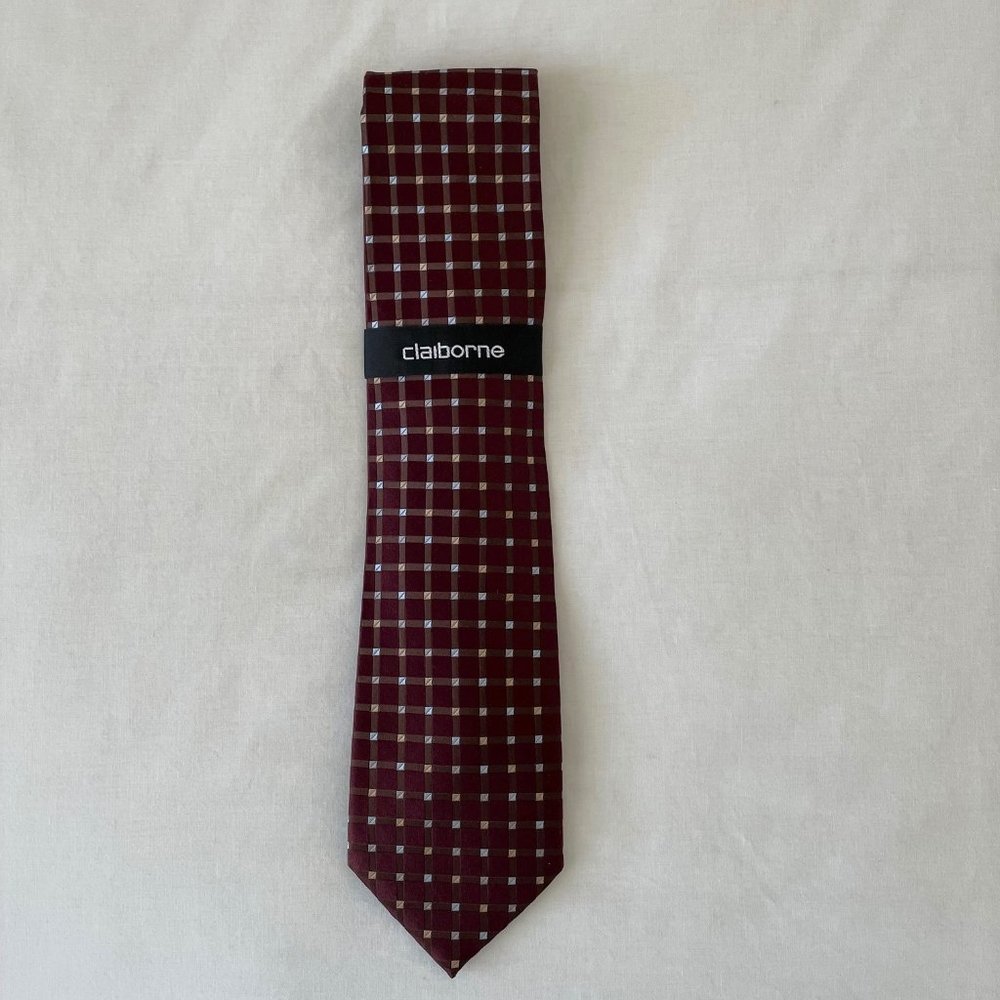 Brand New Claiborne Burgundy Tie